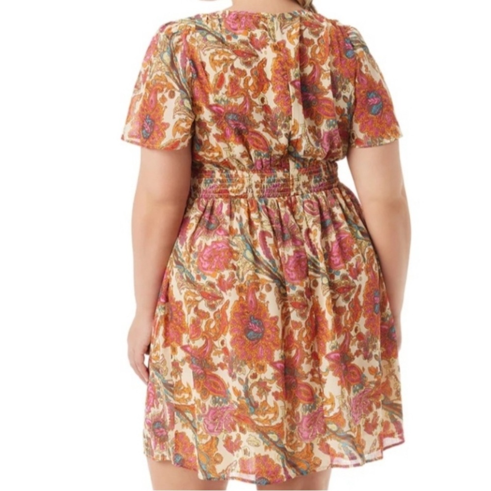 Jessica Simpson Apricot Vilma Button Front Dress Size 2X - Picture 6 of 12